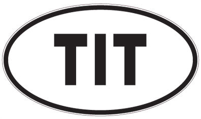 TIT - 3 Letter Initials Oval Magnet