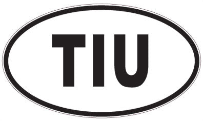 TIU - 3 Letter Initials Oval Magnet