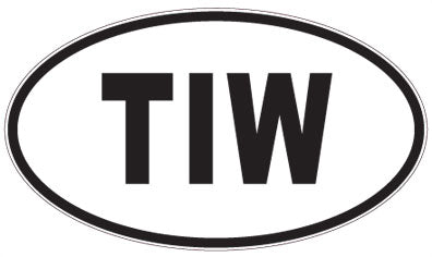 TIW - 3 Letter Initials Oval Magnet