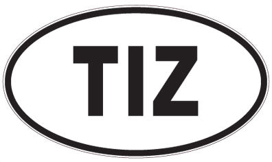 TIZ - 3 Letter Initials Oval Magnet