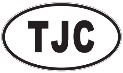 TJC - 3 Letter Initials Oval Magnet