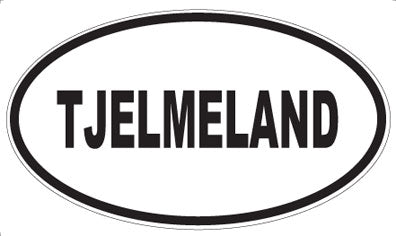 TJELMELAND - Oval Sticker