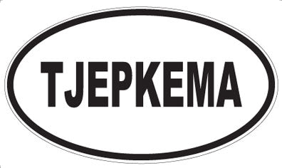 TJEPKEMA - Oval Sticker