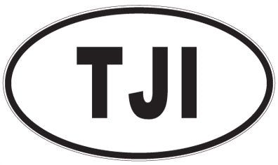 TJI - 3 Letter Initials Oval Magnet