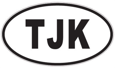 TJK - 3 Letter Initials Oval Magnet