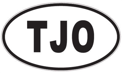 TJO - 3 Letter Initials Oval Magnet