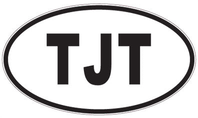 TJT - 3 Letter Initials Oval Magnet