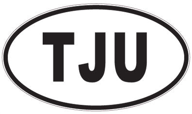 TJU - 3 Letter Initials Oval Magnet