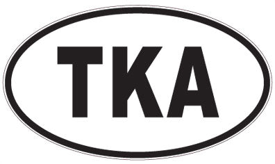 TKA - 3 Letter Initials Oval Magnet