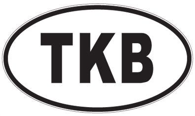 TKB - 3 Letter Initials Oval Magnet