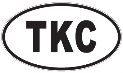 TKC - 3 Letter Initials Oval Magnet