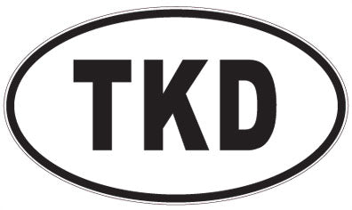 TKD - 3 Letter Initials Oval Magnet