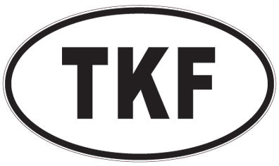 TKF - 3 Letter Initials Oval Magnet