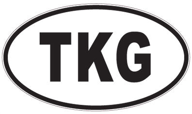 TKG - 3 Letter Initials Oval Magnet