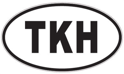 TKH - 3 Letter Initials Oval Magnet