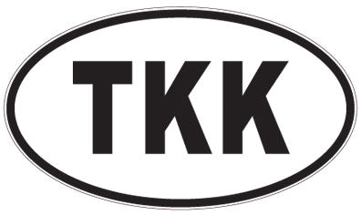 TKK - 3 Letter Initials Oval Magnet