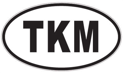TKM - 3 Letter Initials Oval Magnet