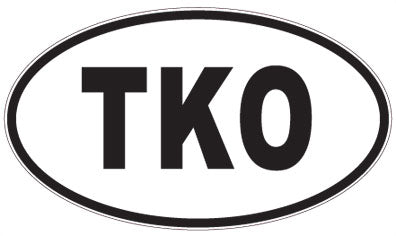TKO - 3 Letter Initials Oval Magnet