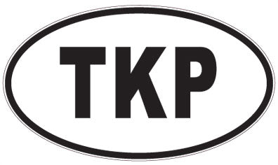 TKP - 3 Letter Initials Oval Magnet