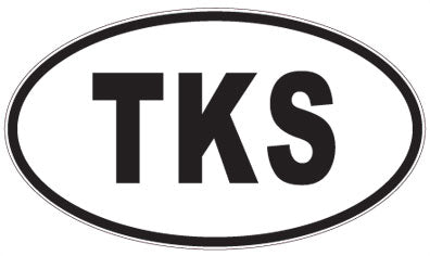 TKS - 3 Letter Initials Oval Magnet