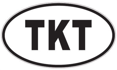 TKT - 3 Letter Initials Oval Magnet