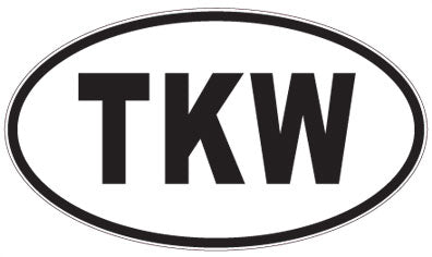 TKW - 3 Letter Initials Oval Magnet