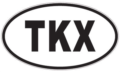 TKX - 3 Letter Initials Oval Magnet