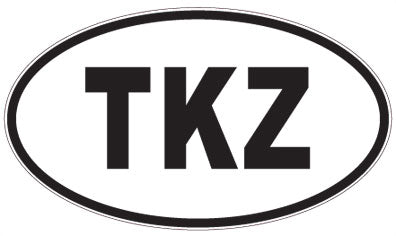 TKZ - 3 Letter Initials Oval Magnet
