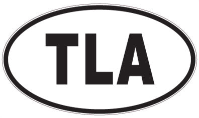 TLA - 3 Letter Initials Oval Magnet