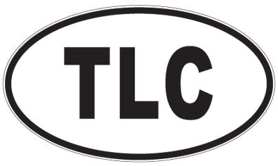 TLC - 3 Letter Initials Oval Magnet