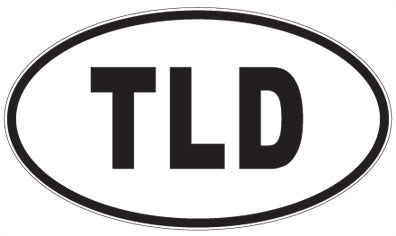 TLD - 3 Letter Initials Oval Magnet