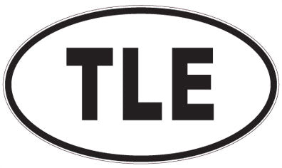 TLE - 3 Letter Initials Oval Magnet