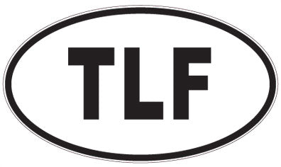 TLF - 3 Letter Initials Oval Magnet