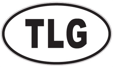 TLG - 3 Letter Initials Oval Magnet