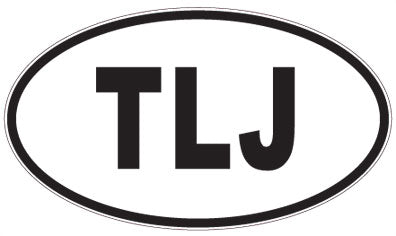 TLJ - 3 Letter Initials Oval Magnet