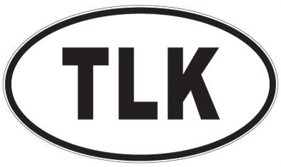 TLK - 3 Letter Initials Oval Magnet