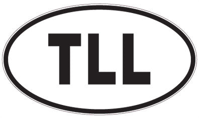TLL - 3 Letter Initials Oval Magnet