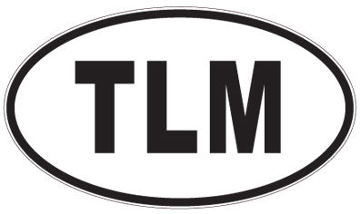 TLM - 3 Letter Initials Oval Magnet