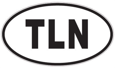 TLN - 3 Letter Initials Oval Magnet