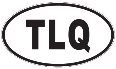 TLQ - 3 Letter Initials Oval Magnet