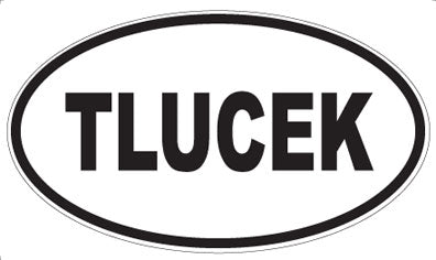 TLUCEK - Oval Sticker