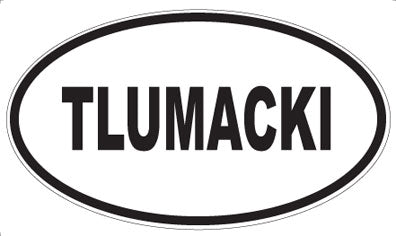 TLUMACKI - Oval Sticker