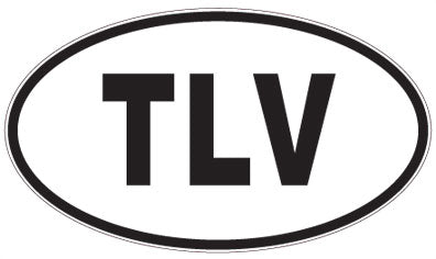 TLV - 3 Letter Initials Oval Magnet
