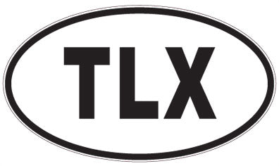 TLX - 3 Letter Initials Oval Magnet