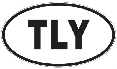 TLY - 3 Letter Initials Oval Magnet
