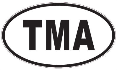 TMA - 3 Letter Initials Oval Magnet