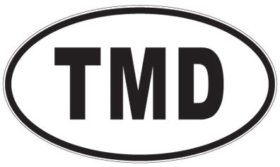 TMD - 3 Letter Initials Oval Magnet