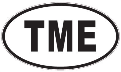 TME - 3 Letter Initials Oval Magnet