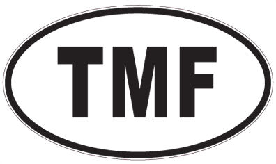 TMF - 3 Letter Initials Oval Magnet