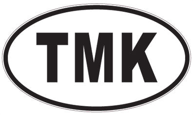 TMK - 3 Letter Initials Oval Magnet